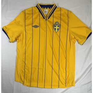 Sweden 2012 Home Football National Soccer Jersey Umbro Men's Size‎ XL